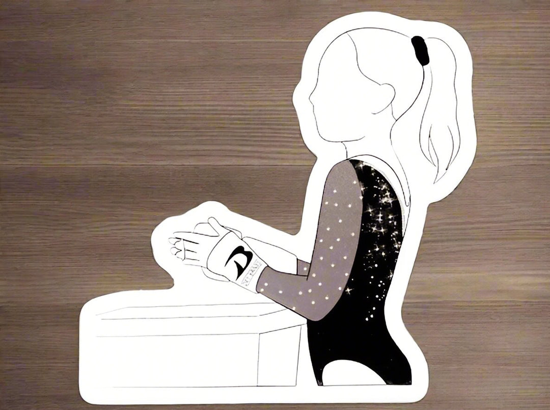 Women's Gymnast Sticker- CHALK